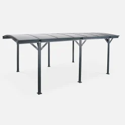 Aluminium- und Polycarbonat-Carport 15 m²