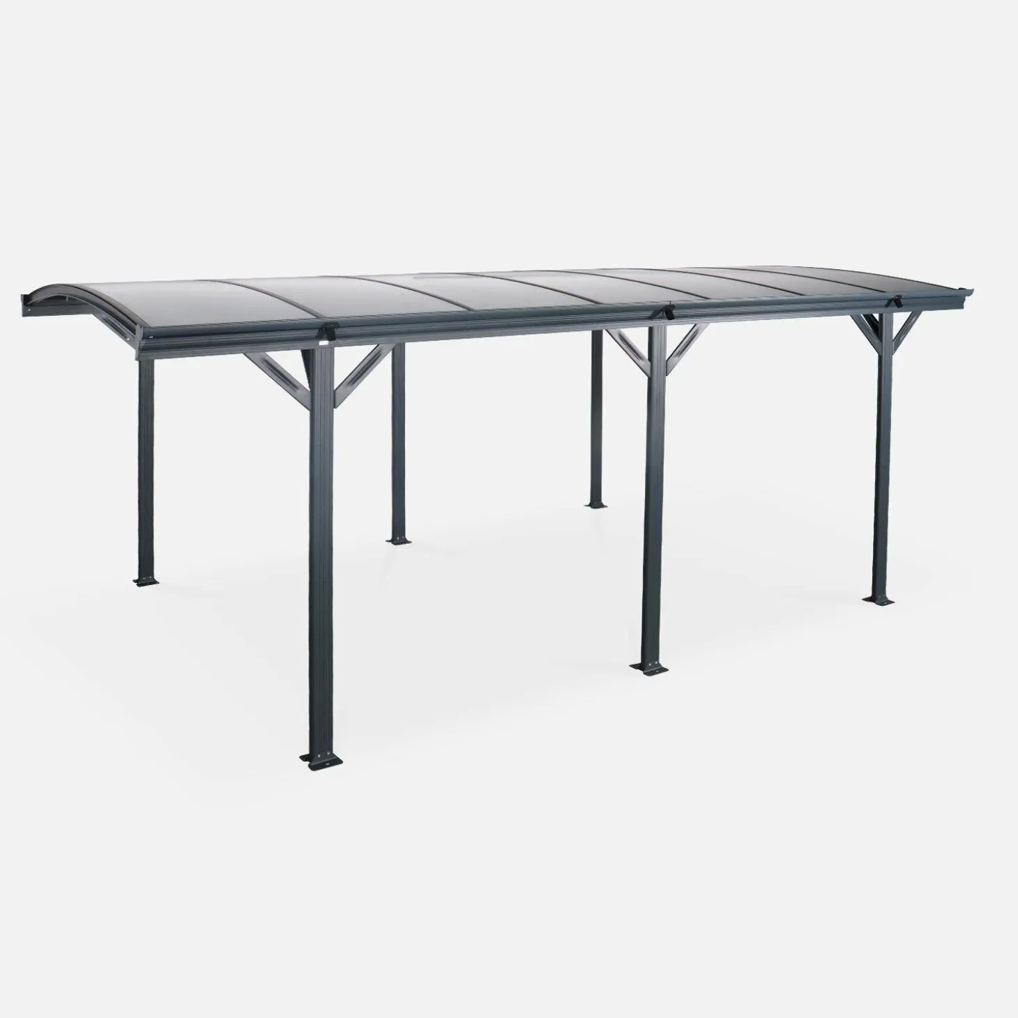 Aluminium- und Polycarbonat-Carport 15 m²