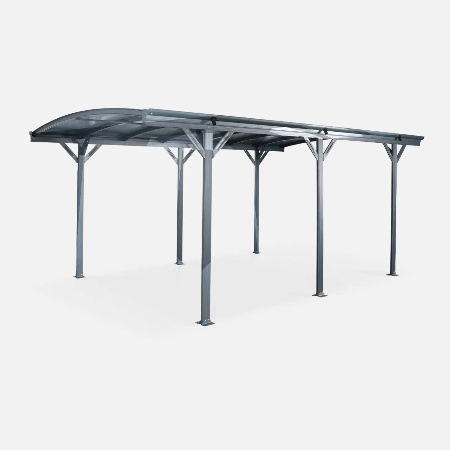 Aluminium- und Polycarbonat-Carport 15 m²