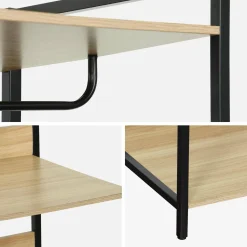 Ankleidemodul mit 1 Kleiderschrank und 3 Regalen