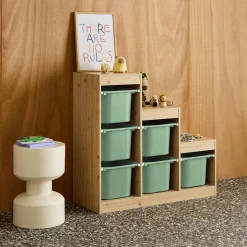 Aufbewahrungsmöbel für Kinder mit 6 Aufbewahrungsbehältern