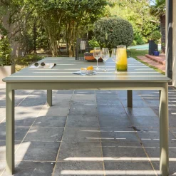 Ausziehbarer Gartentisch aus Aluminium 199/258,5cm für 12 Personen