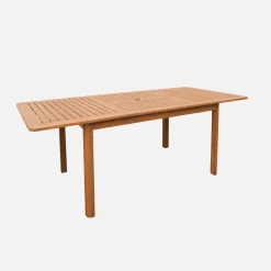 Ausziehbarer Gartentisch aus Eukalyptusholz 120/180cm für 4-6 Personen