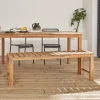 Bank 2-3 Sitzer Akazie, helles Holz, 140cm