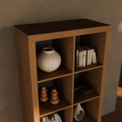 Bücherregal Holzoptik 4 Ebenen 8 Stauräume