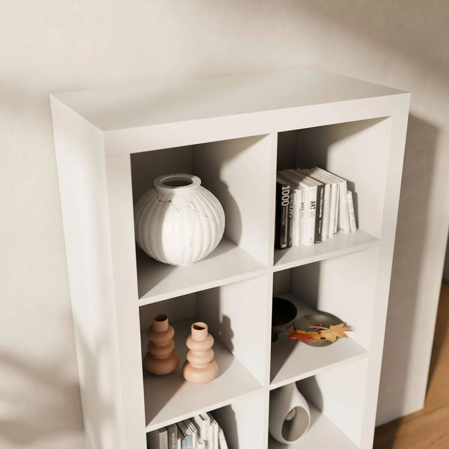 Bücherregal Holzoptik 4 Ebenen 8 Stauräume