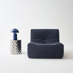 Beistelltisch, Sofaende, Nachttisch aus emailliertem Chromstahl Ø 33 x H 41 cm