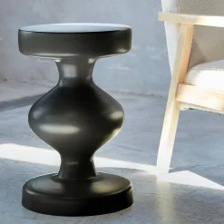 Beistelltisch, Sofaende, Nachttisch aus Metall, Ø 29,5 x H 48,5 cm