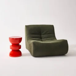 Beistelltisch, Sofatisch, Nachttisch aus Metall mit Glanzeffekt Ø32 x H44,5cm
