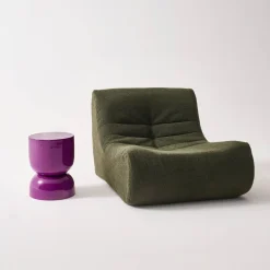 Beistelltisch, Sofatisch, Nachttisch Metall mit Glanzeffekt Ø32 x H 42 cm