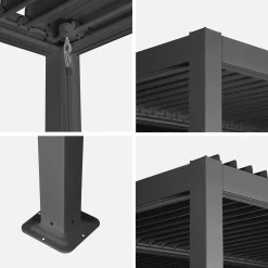 Bioklimatische Pergola mit Lamellendach Palace 3,6x3,6m