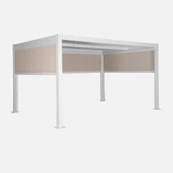 Bioklimatische Pergola Palace 3x4m + 2 Markisen 3m + 1 Markise 4m