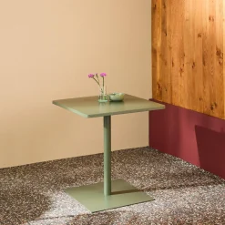 Bistro-Gartentisch quadratisch aus Stahl für 2 Personen
