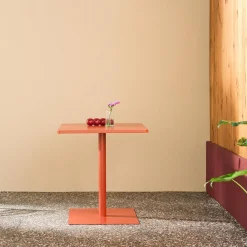 Bistro-Gartentisch quadratisch aus Stahl für 2 Personen