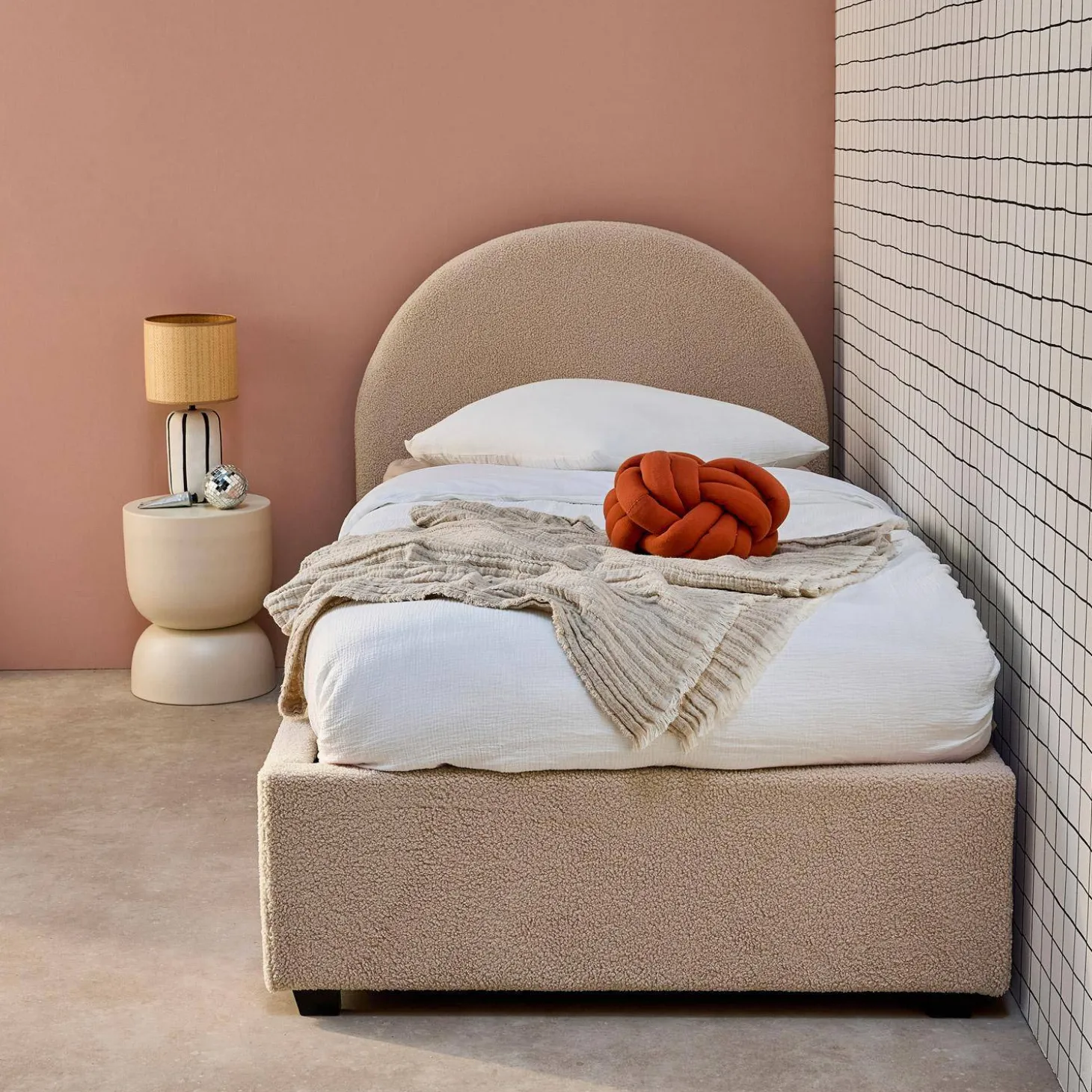 Boxbett mit Lattenrost und Kopfteil, 90 x 190cm