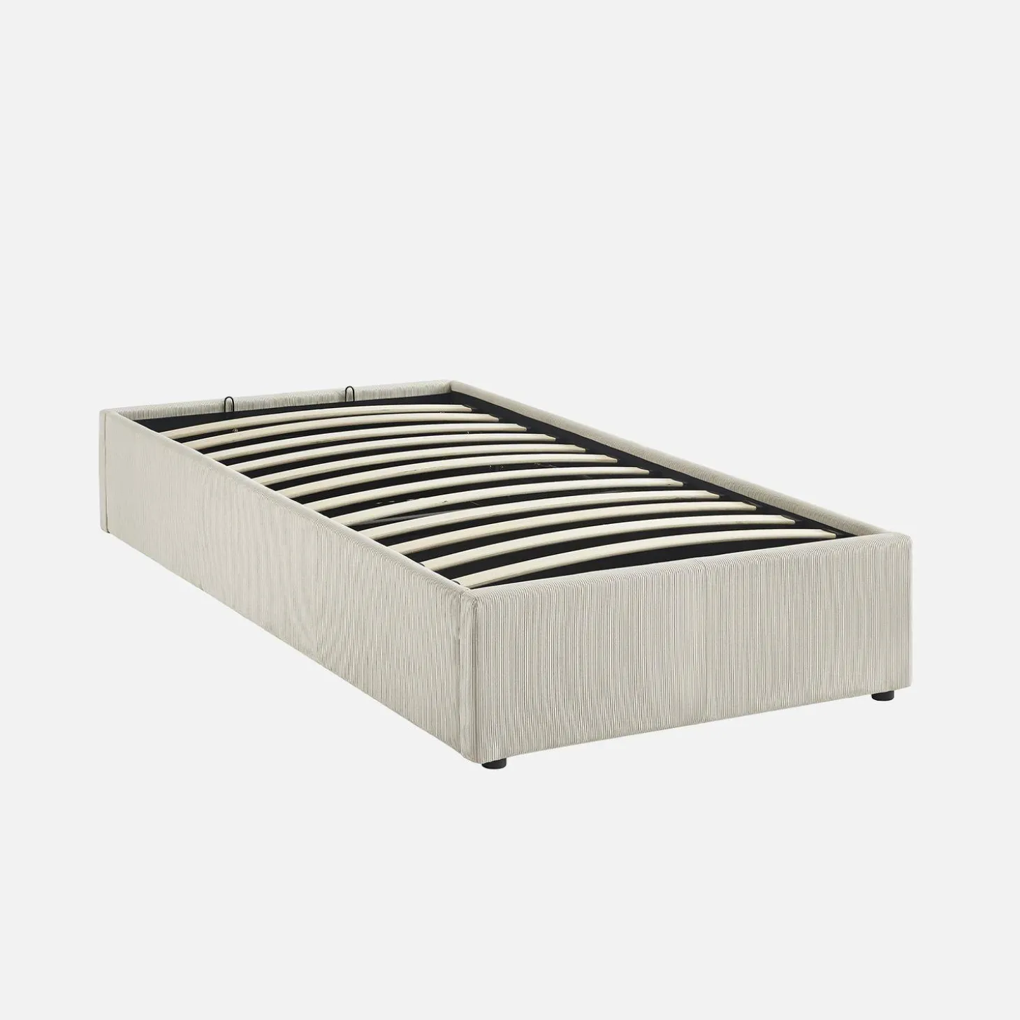 Boxbett mit Lattenrost und Kopfteil 90 x 190cm fein gerippter Cord