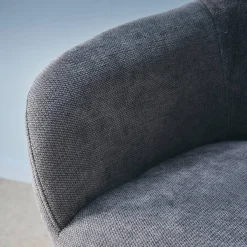 Bürostuhl mit Rollen und Chenille-Bezug, höhenverstellbar