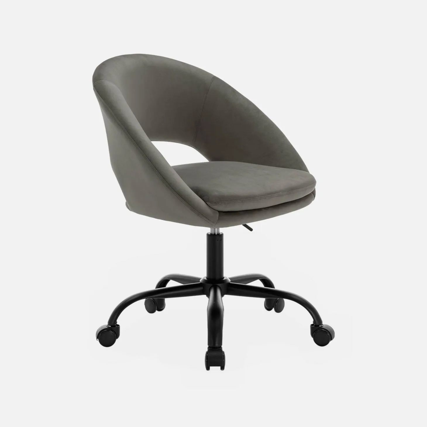 Bürostuhl mit Rollen und Samtbezug