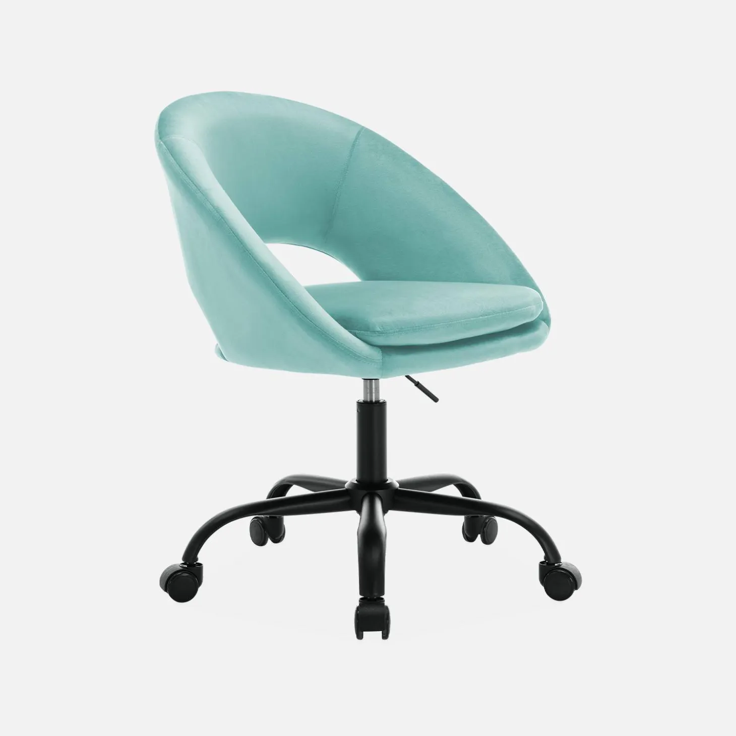 Bürostuhl mit Rollen und Samtbezug