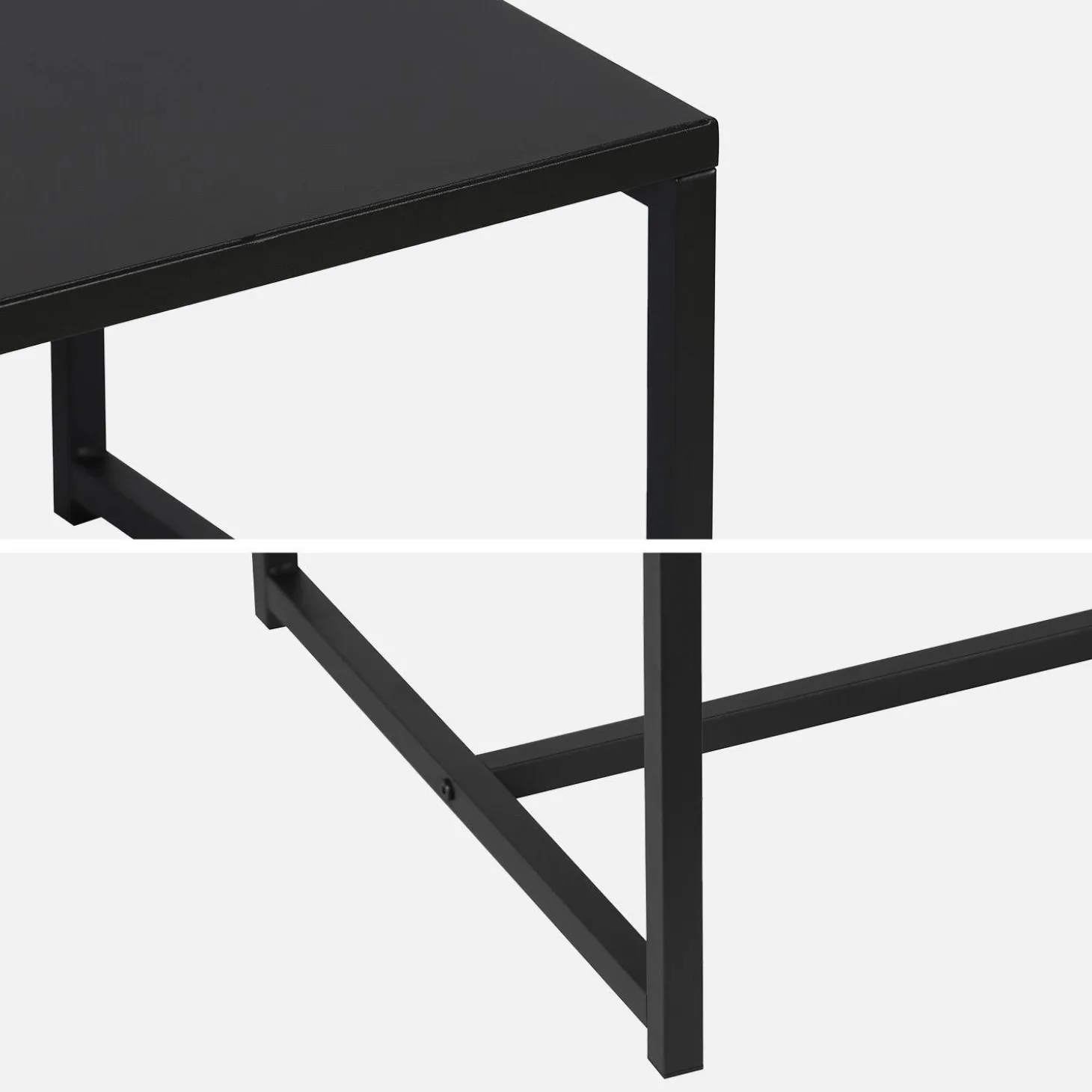Couchtisch aus Metall 100 x 50 x 36 cm
