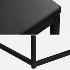 Couchtisch aus schwarzem Metall