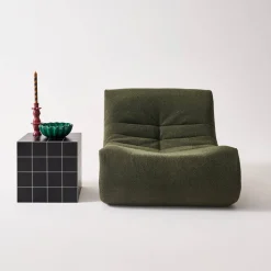 Couchtisch, kubischer Beistelltisch in Zementfliesen-Optik 40 x 40 cm