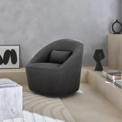 Drehsessel 360 mit Kissen, Stoffbezug LANA