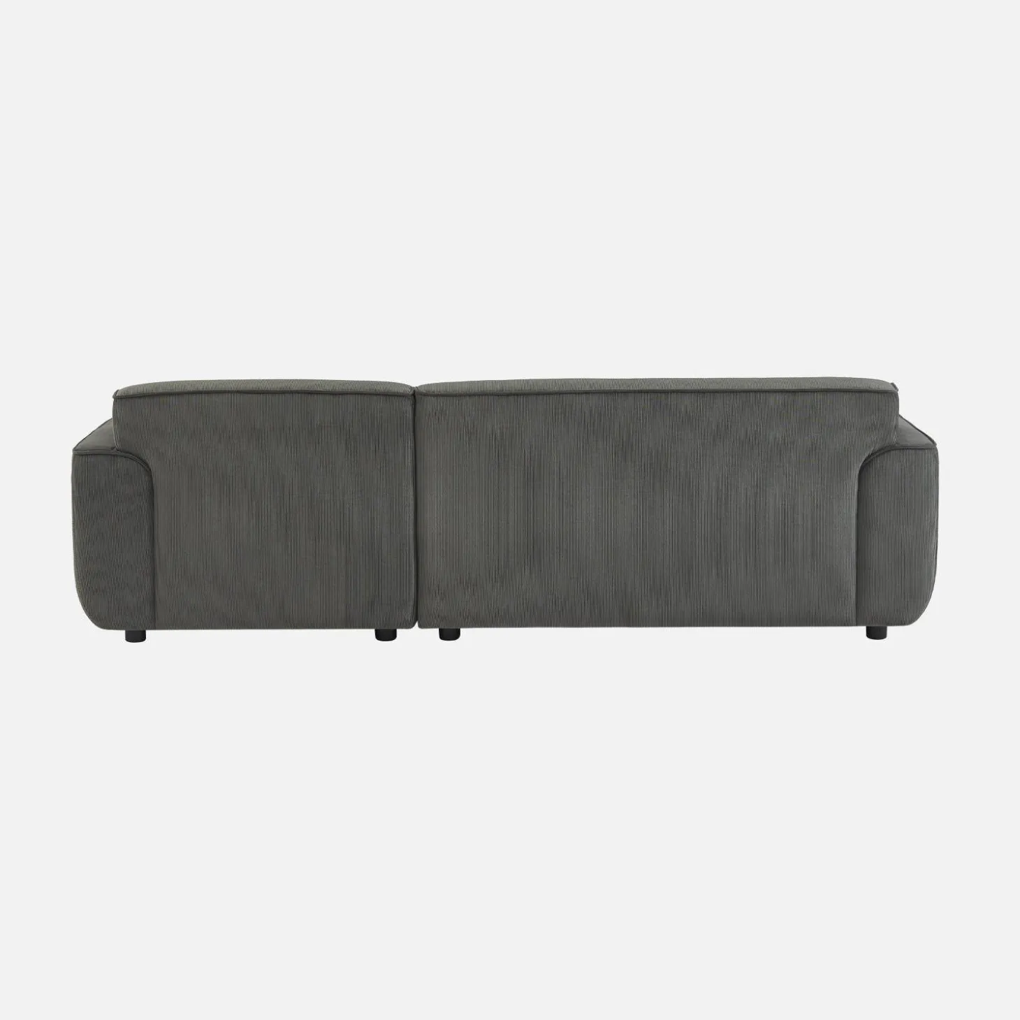 Ecksofa aus Cord, 2-3 Sitzer, Recamiere rechts