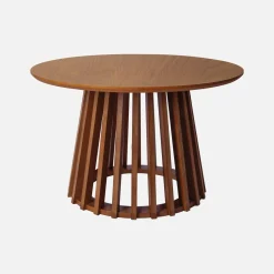 2er-Set Couchtische aus Holzdekor und Tannenholz, Ø40cm und Ø60cm