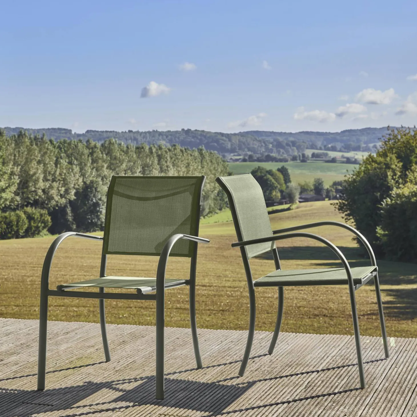 2er-Set Gartensessel aus Aluminium