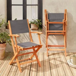 2er-Set Gartensessel aus Holz, Klappbar