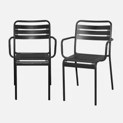 2er-Set Gartensessel aus Stahl