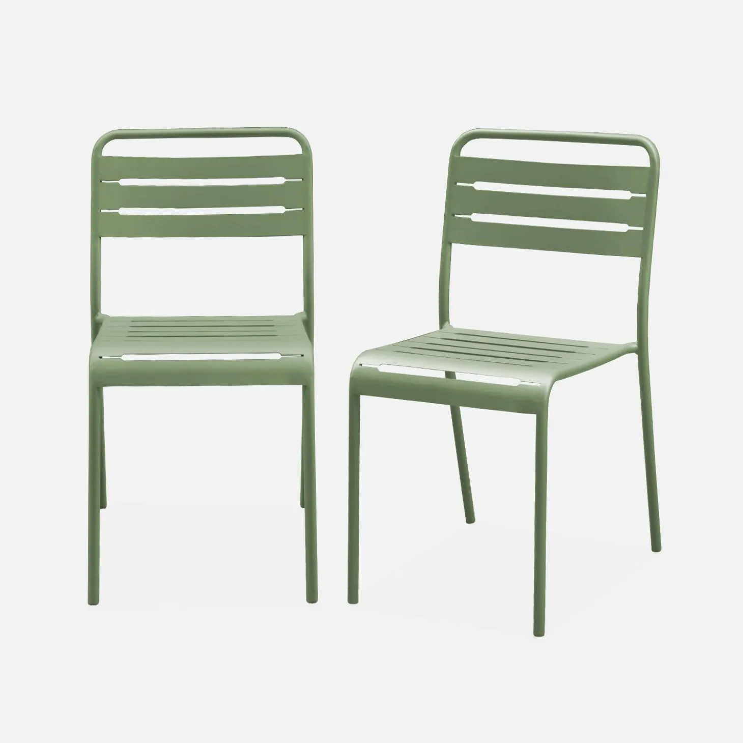 2er-Set Gartenstühle aus Stahl