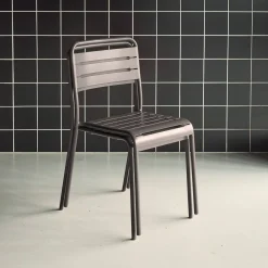 2er-Set Gartenstühle aus Stahl