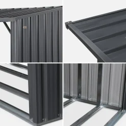 2er-Set Kaminholzregale aus verzinktem Stahl