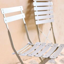 2er-Set klappbare Gartenstühle aus Stahl