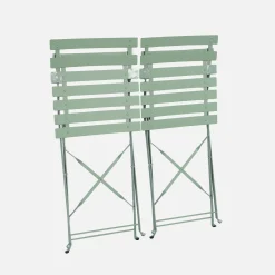 2er-Set klappbare Gartenstühle aus Stahl