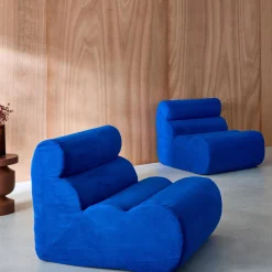 2er-Set modulare Lounge-Sessel mit Stoffbezug