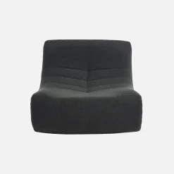 2er-Set modulare 1-Sitzer Sessel mit strukturiertem Bouclé-Bezug