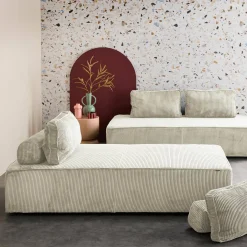 2er-Set modulare 2-Sitzer Sofas mit Cordbezug