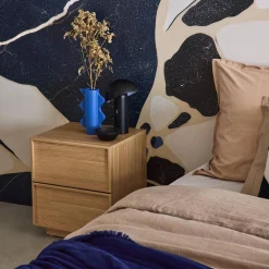 2er-Set Nachttische mit Holzlook und 2 Schubladen