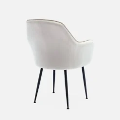 2er Set Samt Sessel mit Metallbeinen