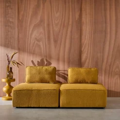 2er-Set Sessel Einsitzer für modulares Bouclé-Sofa