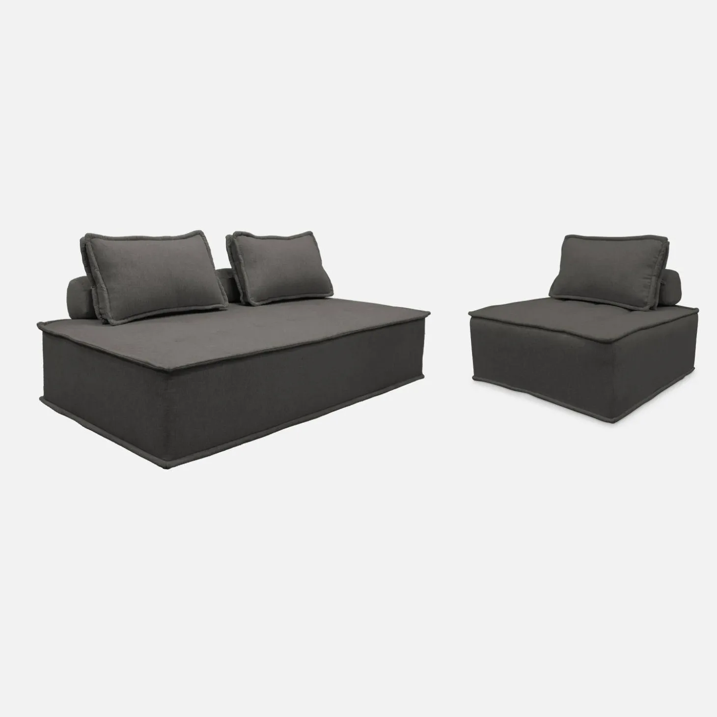 2er-Set Sessel für modulares Sofa, 3 Sitzplätze