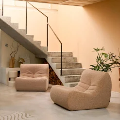 2er-Set Sessel mit Bezug im Alpaka-Look