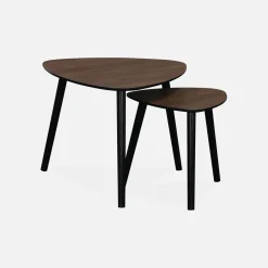 2er Set skandinavische Satztische aus MDF