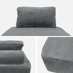 2er-Set Sofa-Modul-Sessel mit Cordbezug