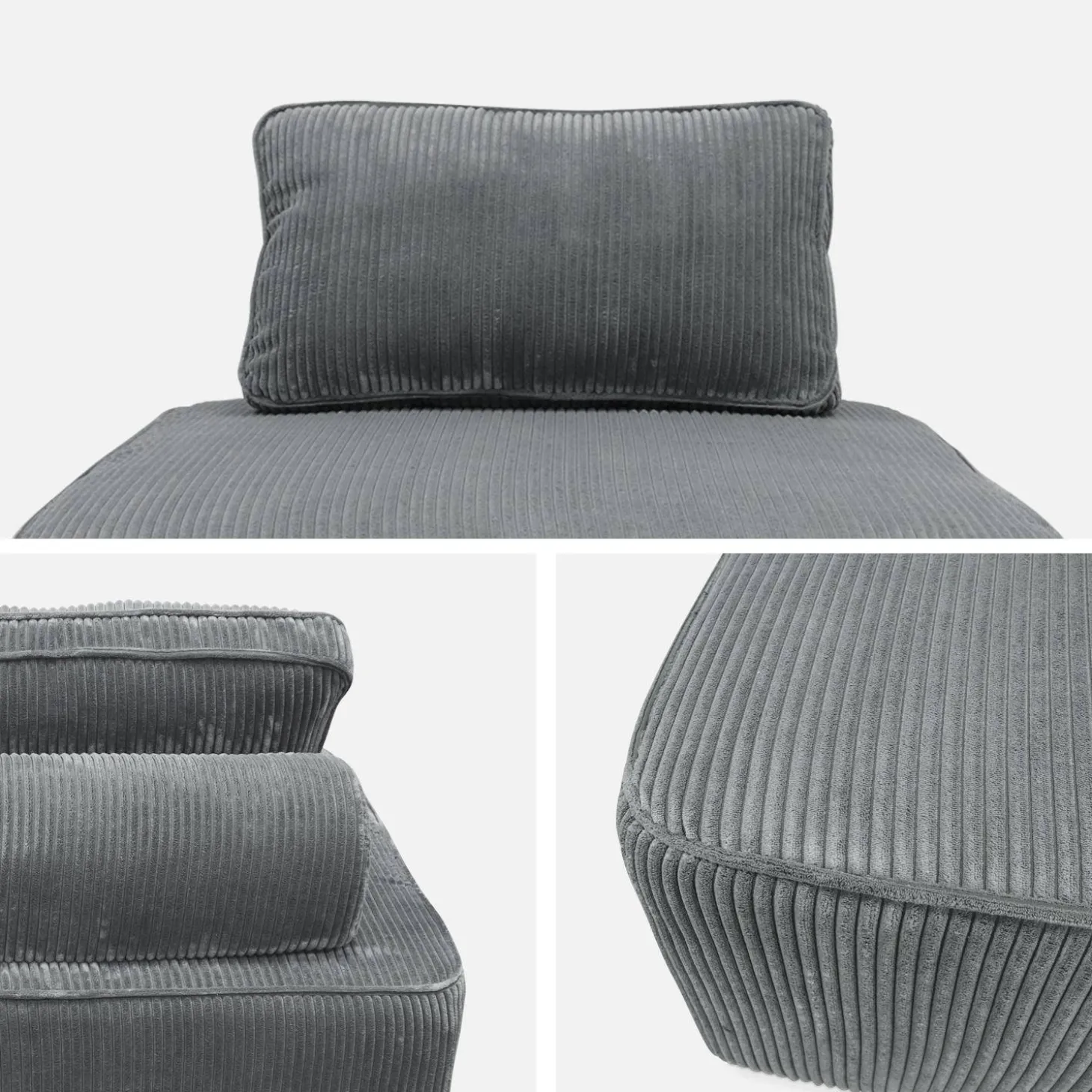 2er-Set Sofa-Modul-Sessel mit Cordbezug