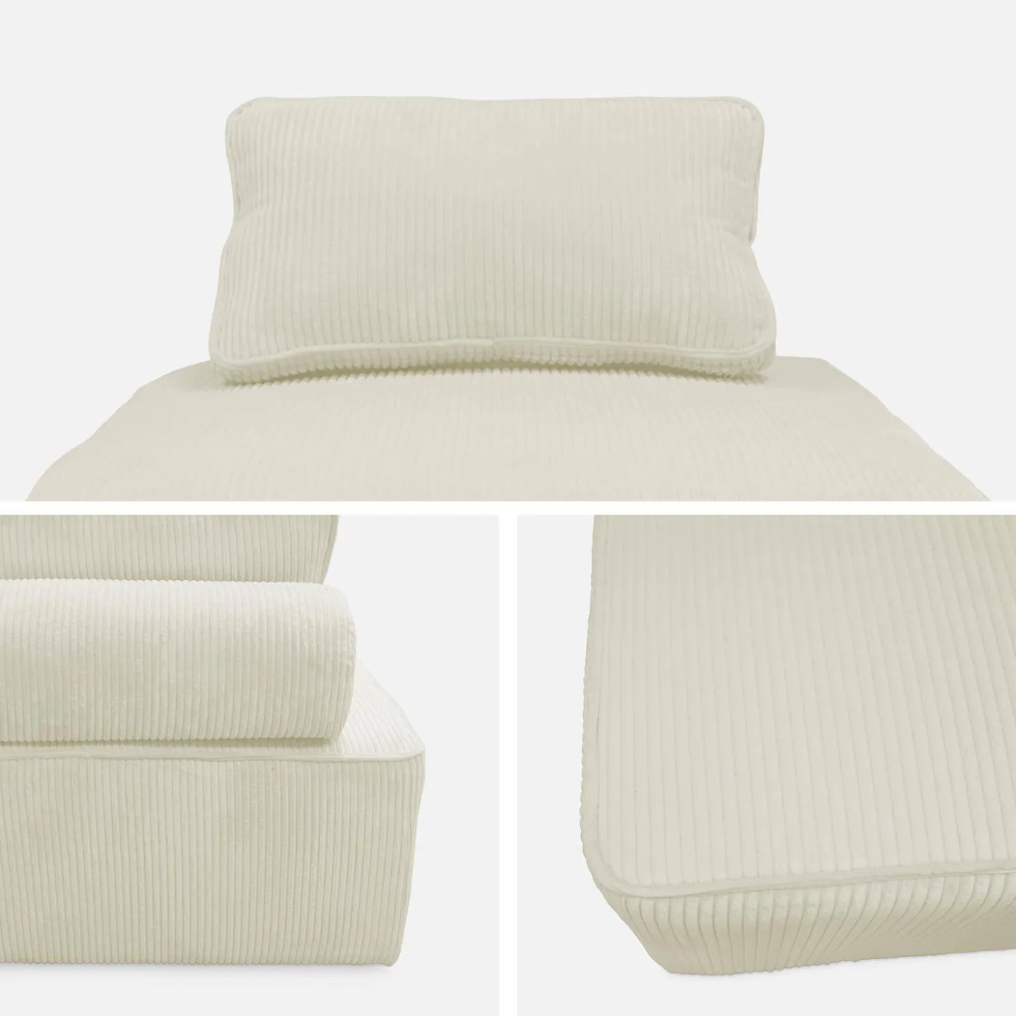 2er-Set Sofa-Modul-Sessel mit Cordbezug