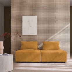 2er-Set Sofa-Modul-Sessel mit Cordbezug